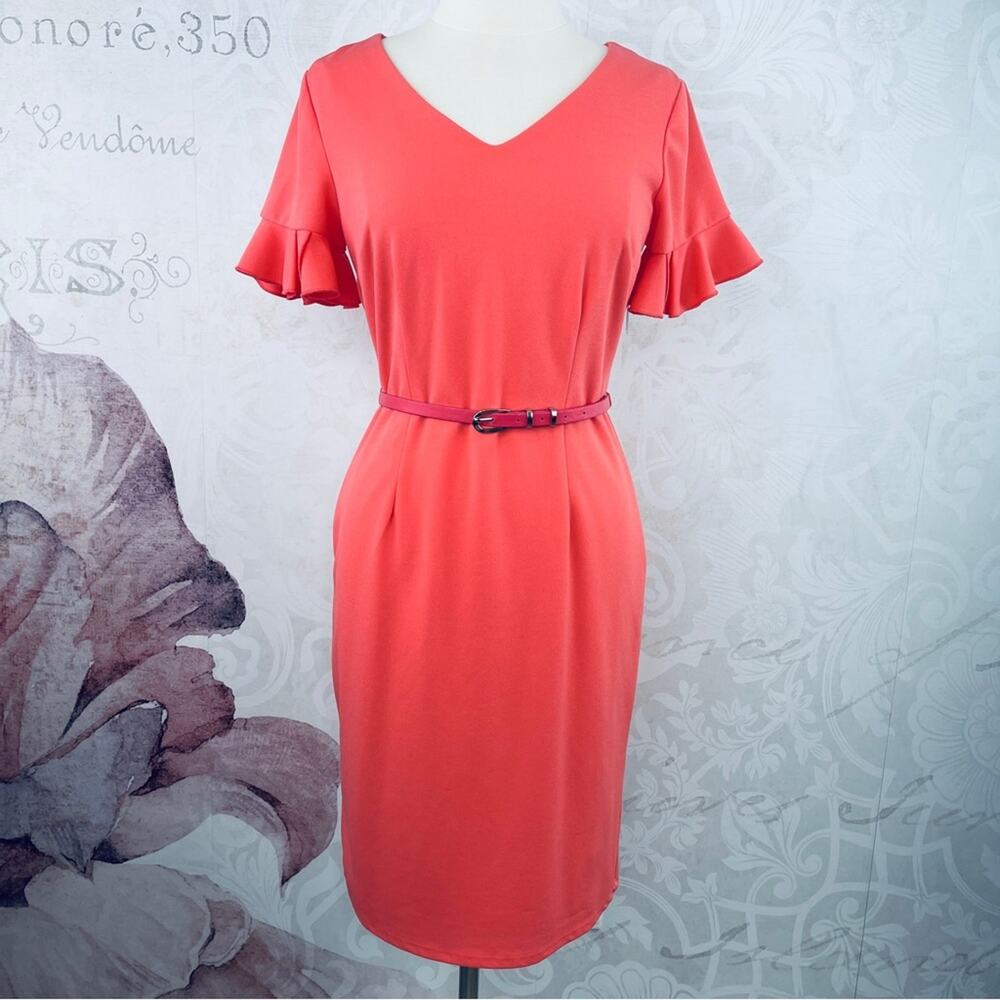 New York & Company apricot sheath dress Size medium